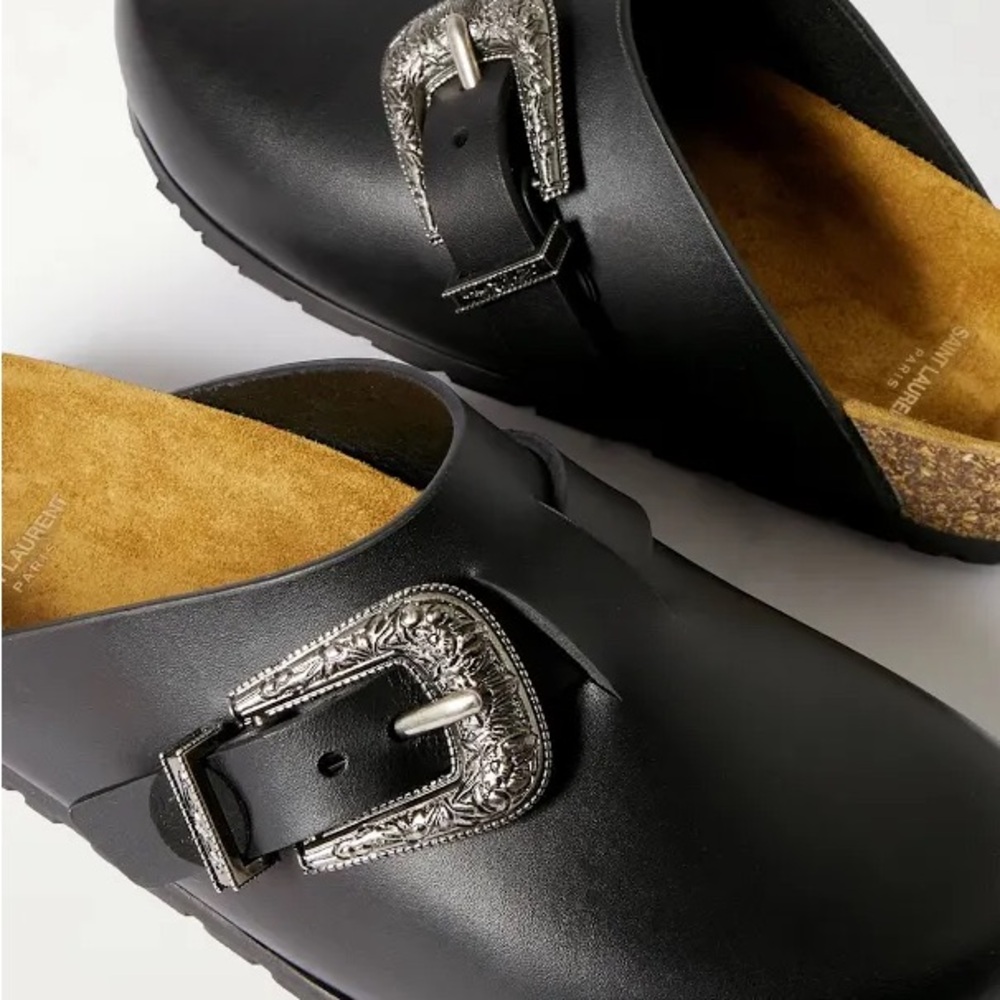Saint Laurent Buckle Mules